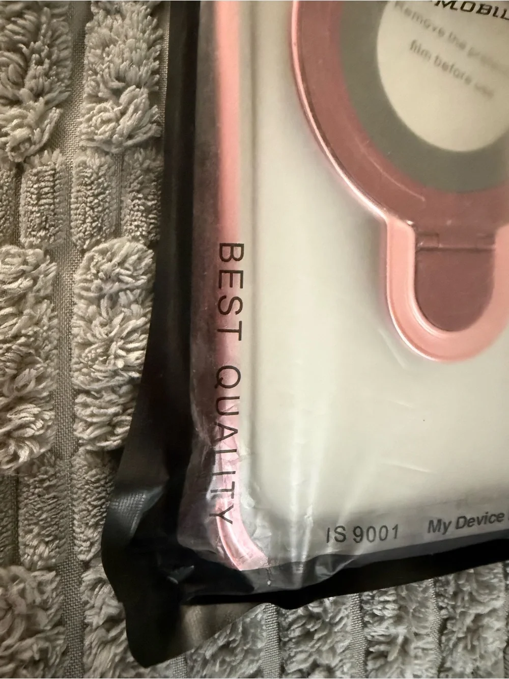 Pink Magnetic Ring Kickstand Case for iPhone 16 Pro Max